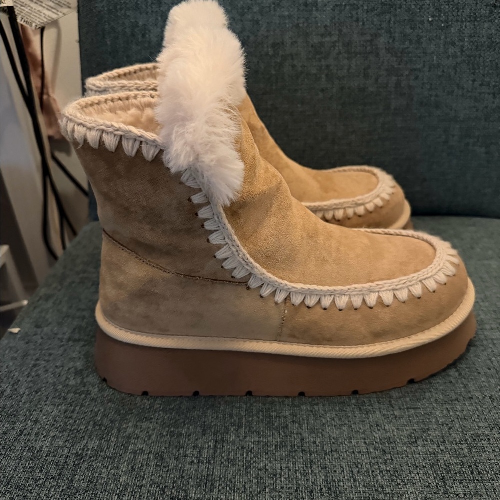 Shearling Platform Boot - image 2